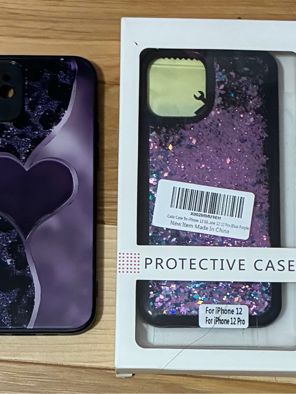 Purple Glitter Protective Case for iPhone 12 / 12 Pro